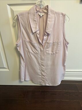 Reitmans Sleeveless Button-Front Blouse - Pale pink